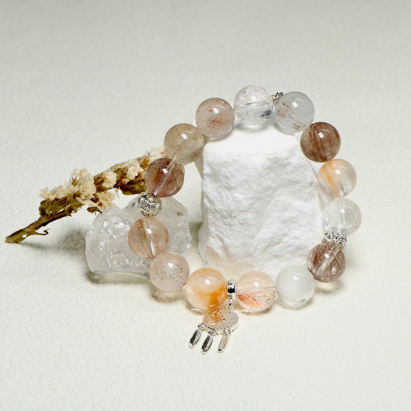 Rabbit Hair Crystal Energy Bracelet